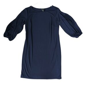 Enfocus Studio Navy Split Sleeve Dress